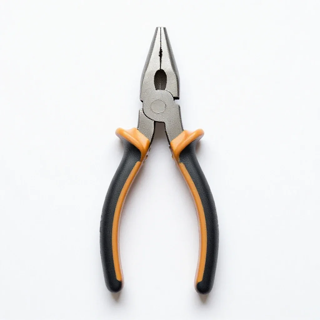Pair of locking pliers isolated on a white background