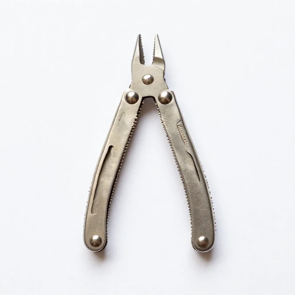 Pocket multitool isolated on a white background