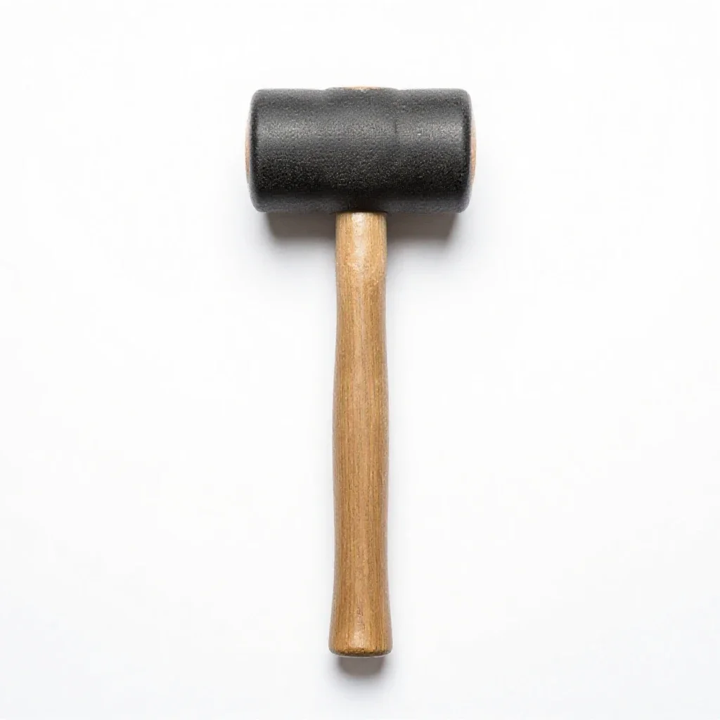 Rubber mallet isolated on a white background