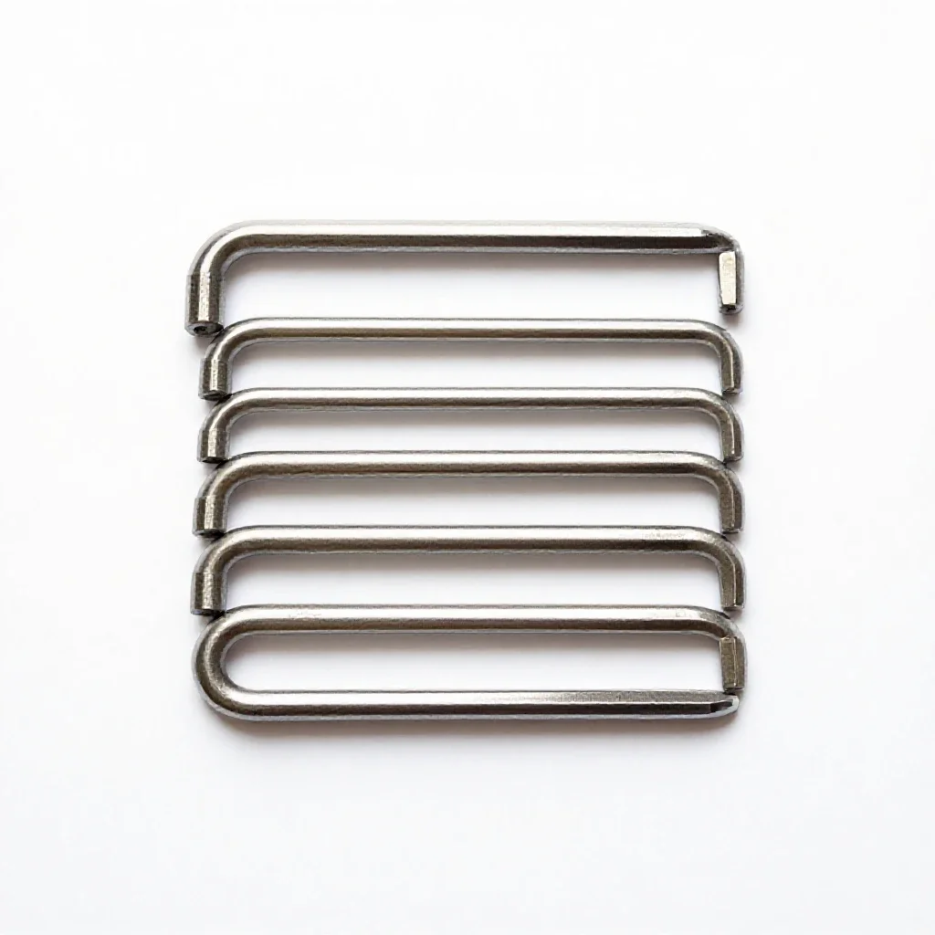 Set of allen keys isolated on a white background