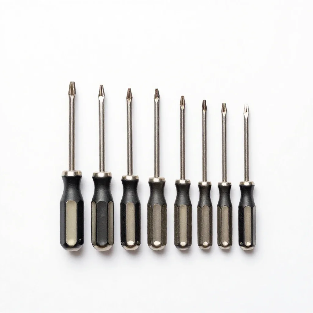 Set of screwdrivers isolated on a white background