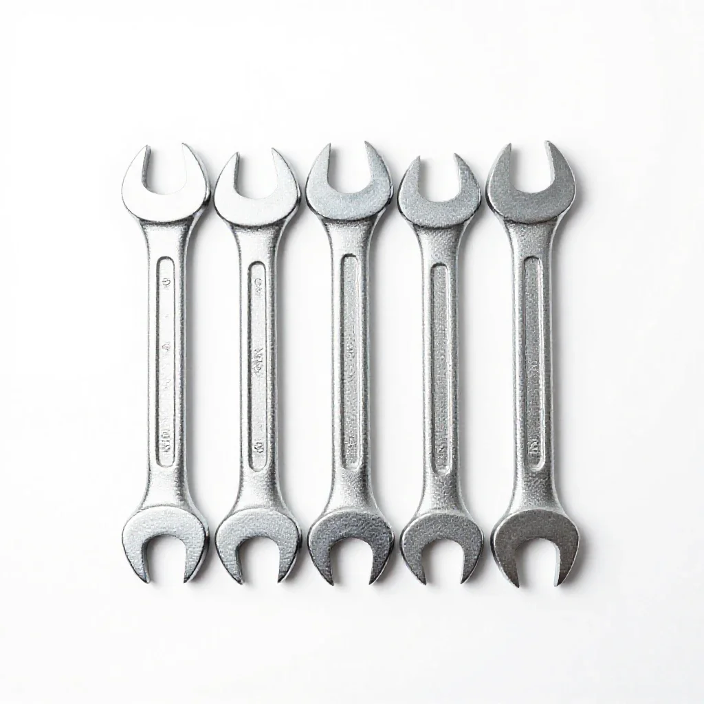 Tool roll of wrenches isolated on a white background