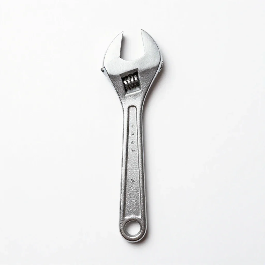 Adjustable wrench isolated on a white background