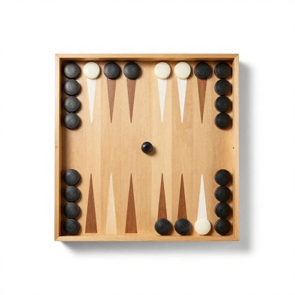 Backgammon board isolated on a white background
