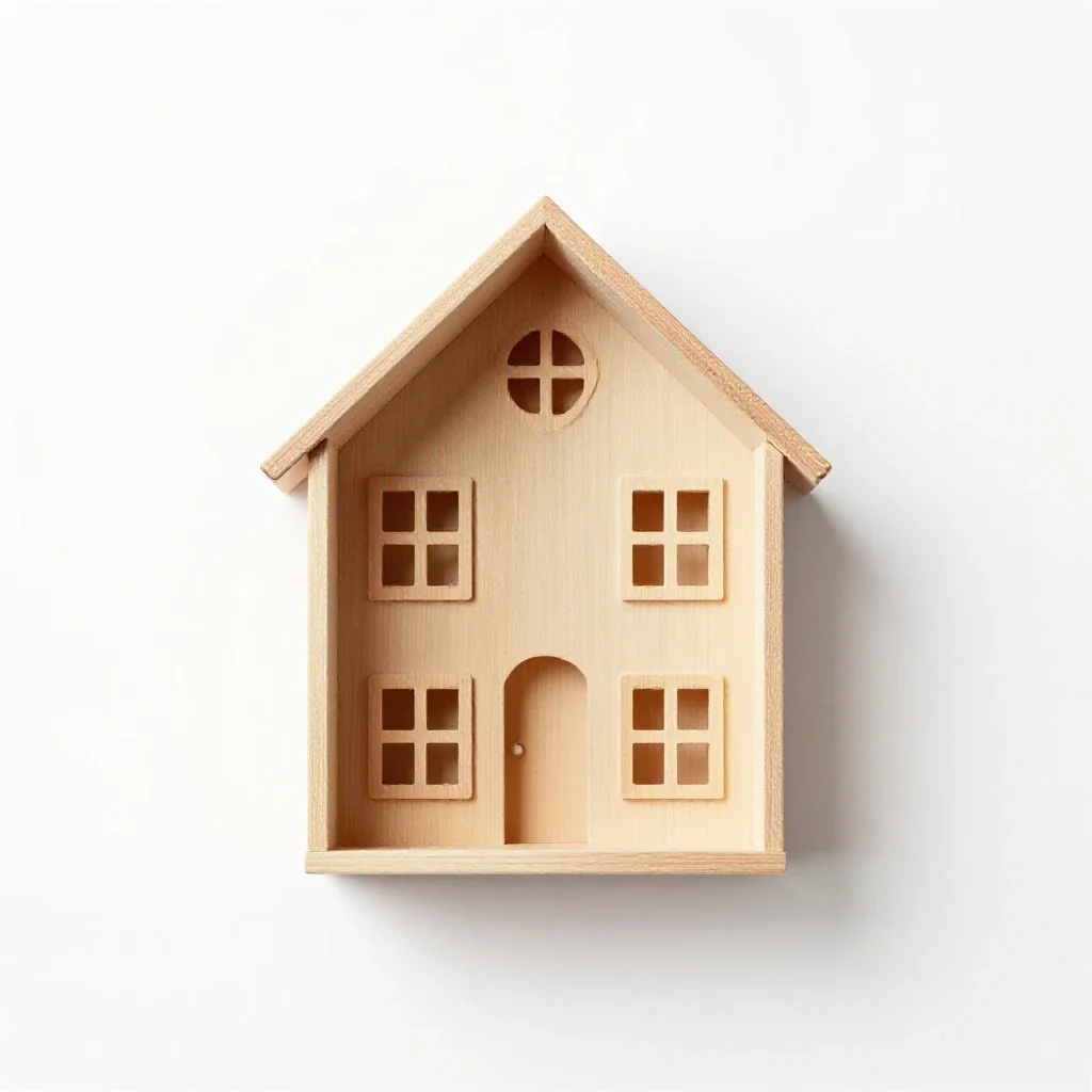 Dollhouse isolated on a white background