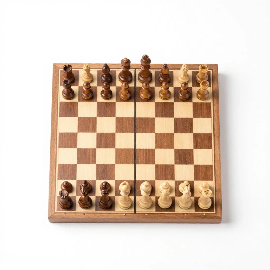 Full chess set isolated on a white background