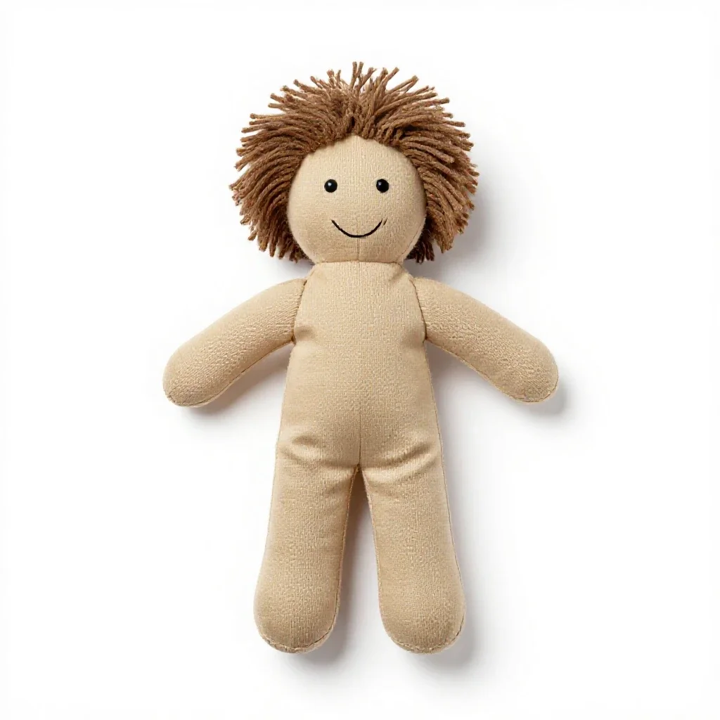 Rag doll isolated on a white background