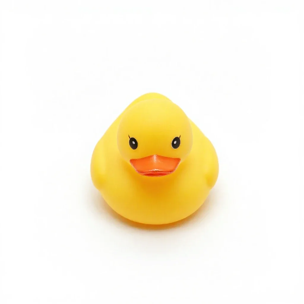 Rubber duck isolated on a white background