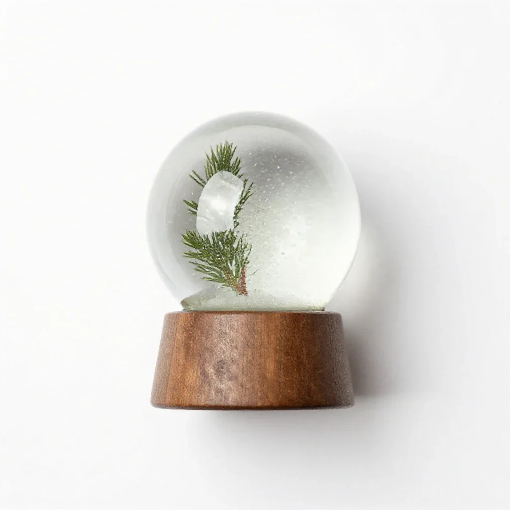 Snow globe isolated on a white background