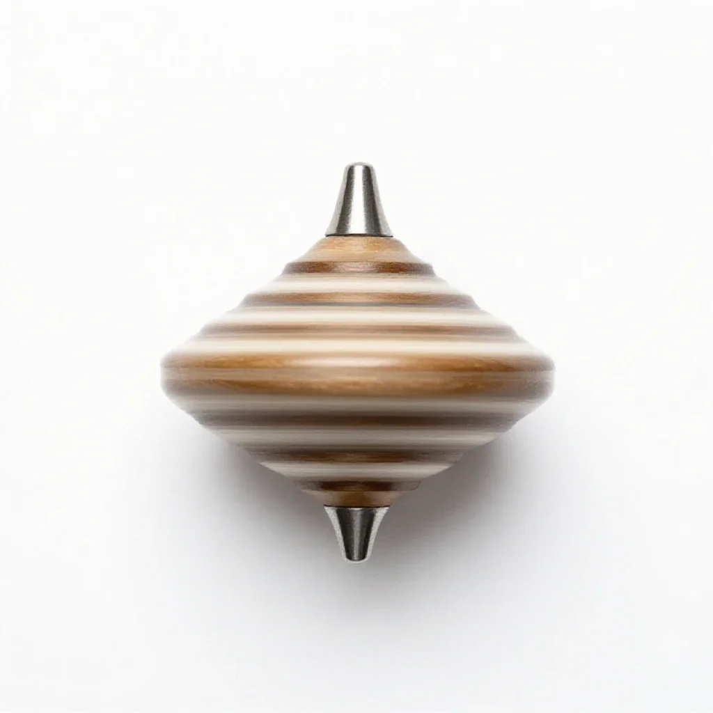 Spinning gyroscope isolated on a white background