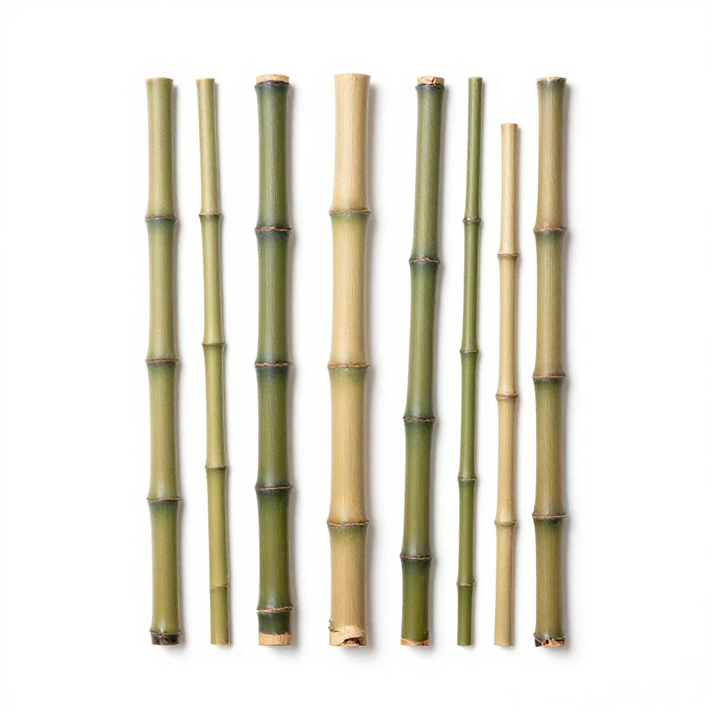 Bamboo grove isolated on a white background