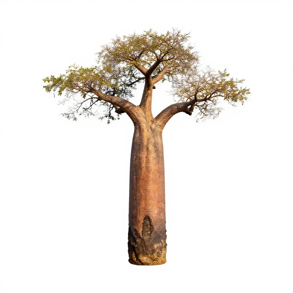 Baobab isolated on a white background
