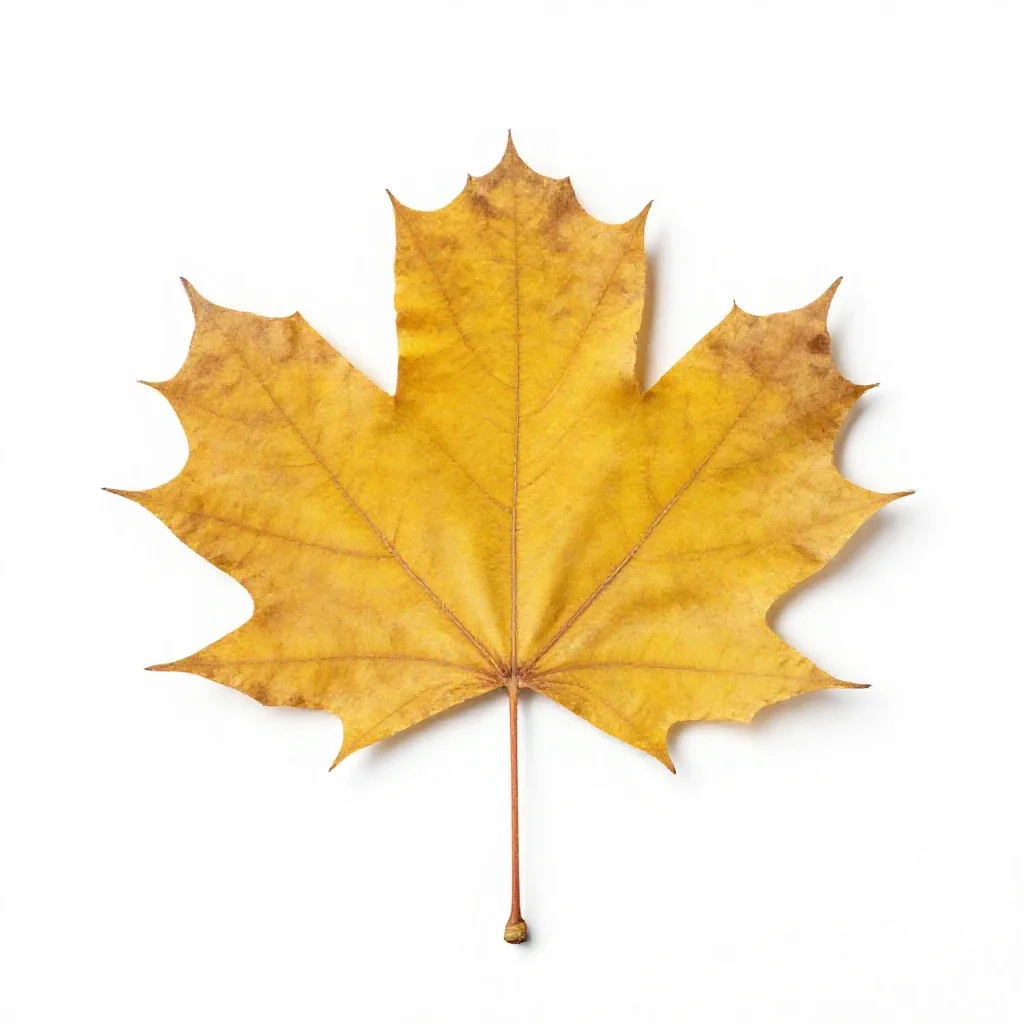 Beech in autumn isolated on a white background