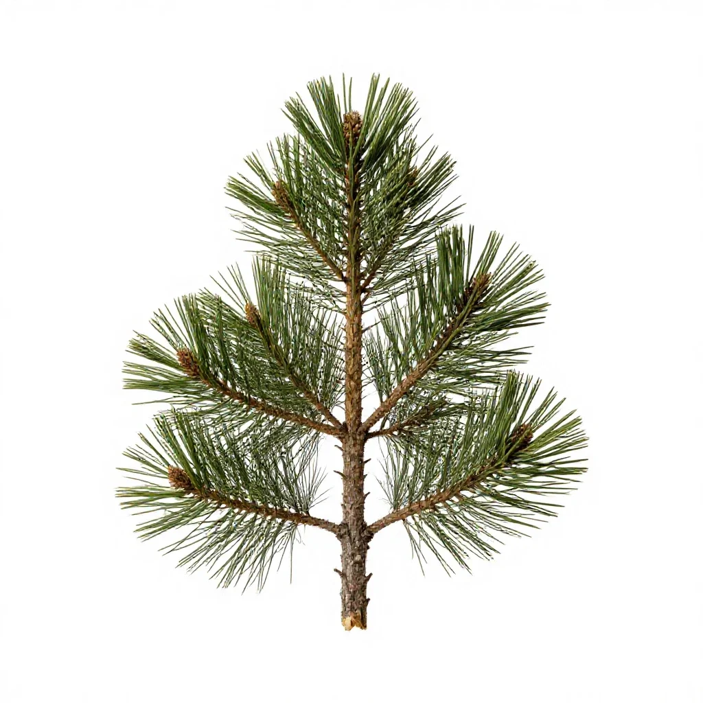 Bristlecone pine isolated on a white background
