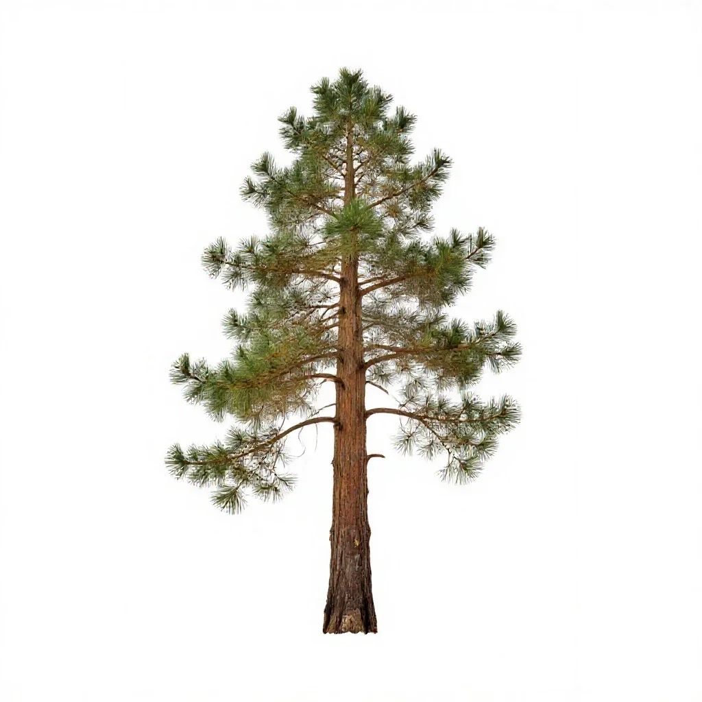 Coastal redwood isolated on a white background