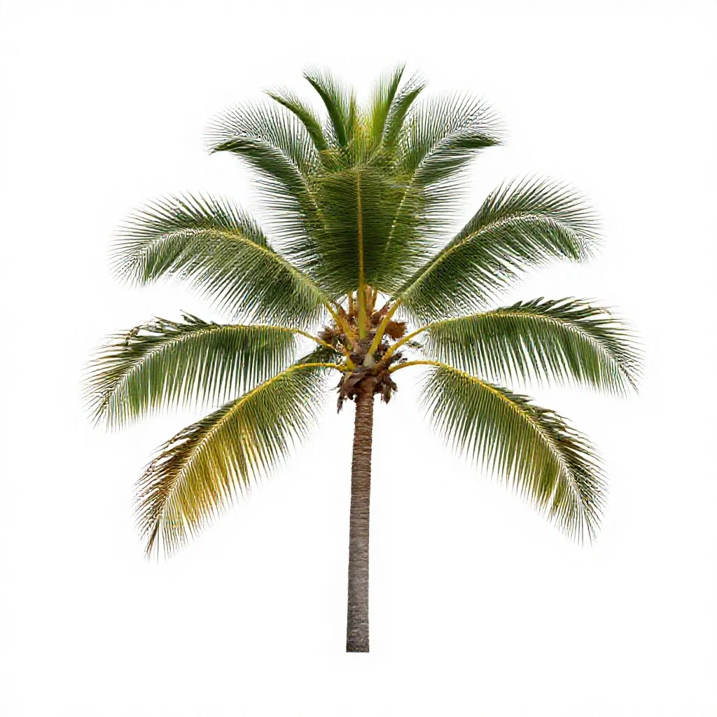 Coconut palm isolated on a white background