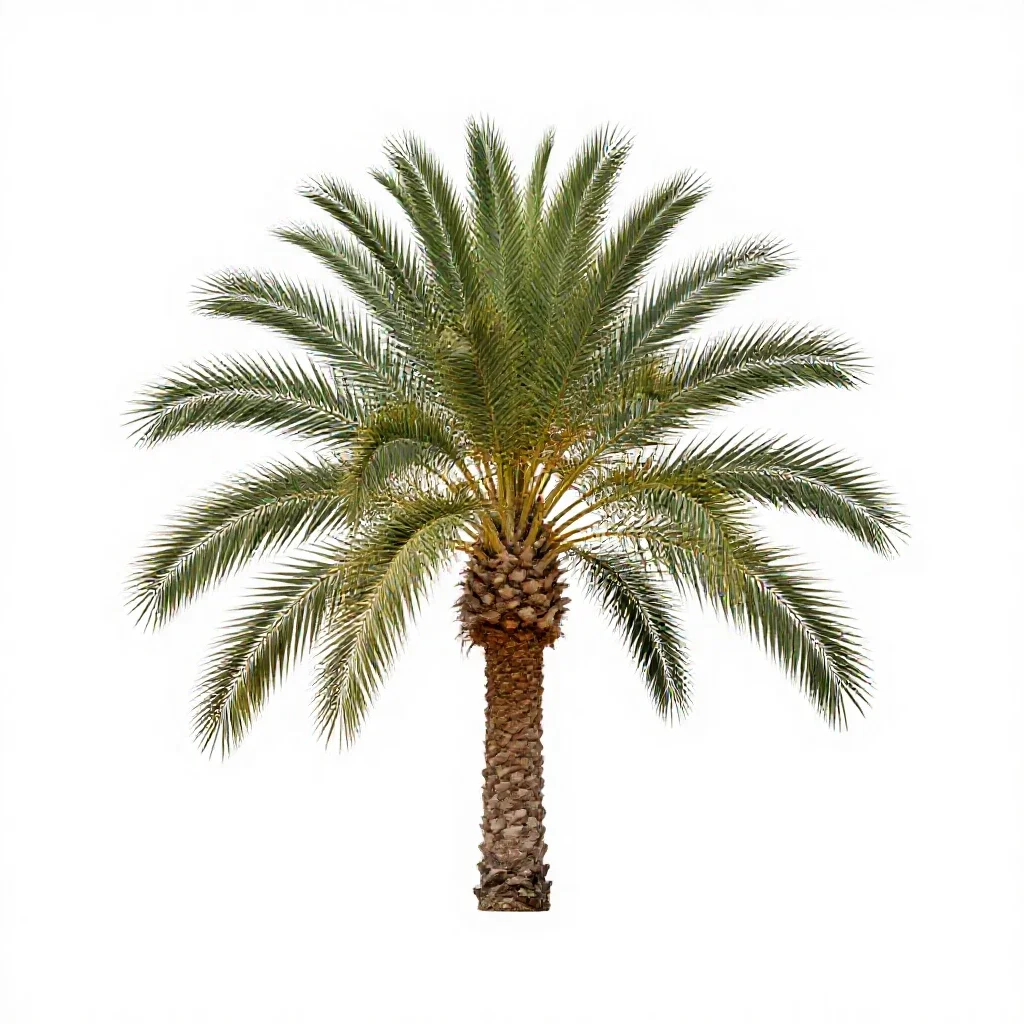 Date palm isolated on a white background
