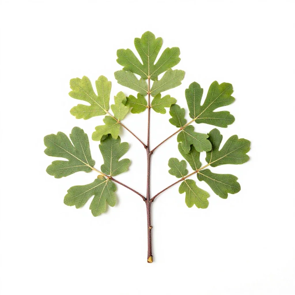 Fig tree with fruit isolated on a white background