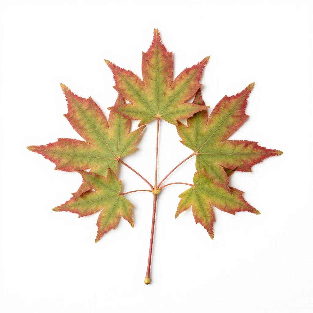 Japanese maple isolated on a white background