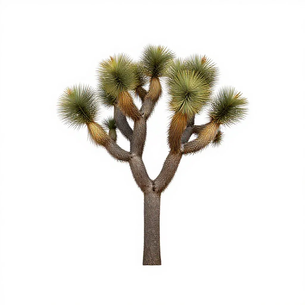 Joshua tree isolated on a white background