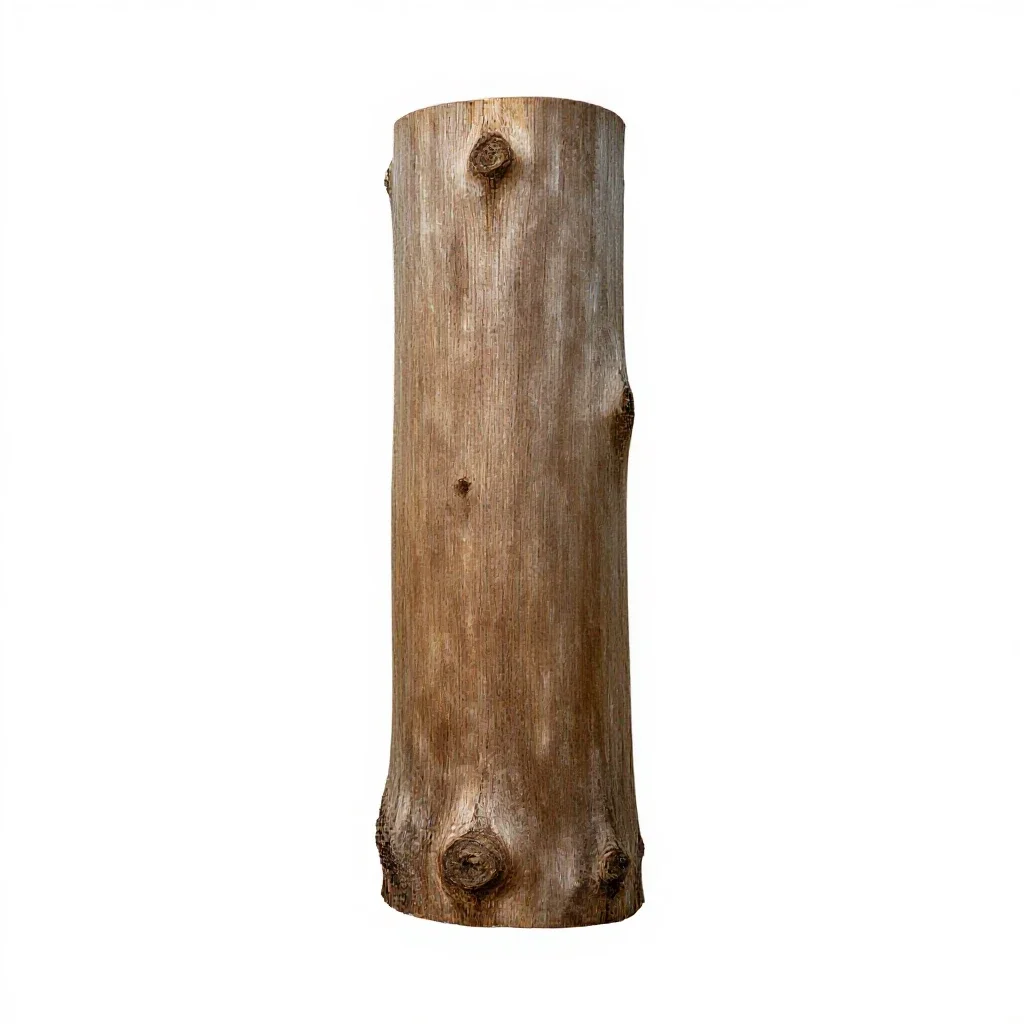 Kauri trunk isolated on a white background