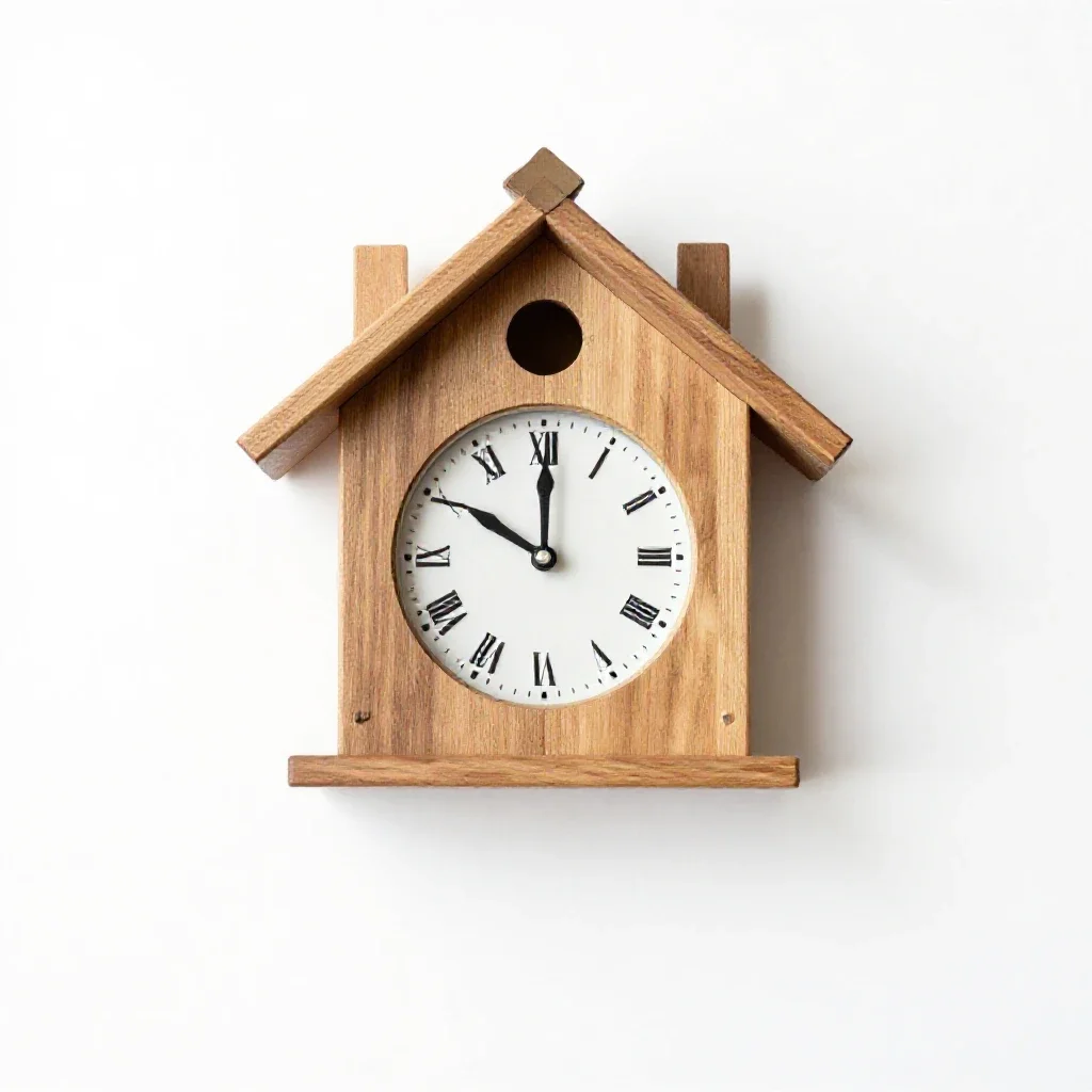Cuckoo clock isolated on a white background