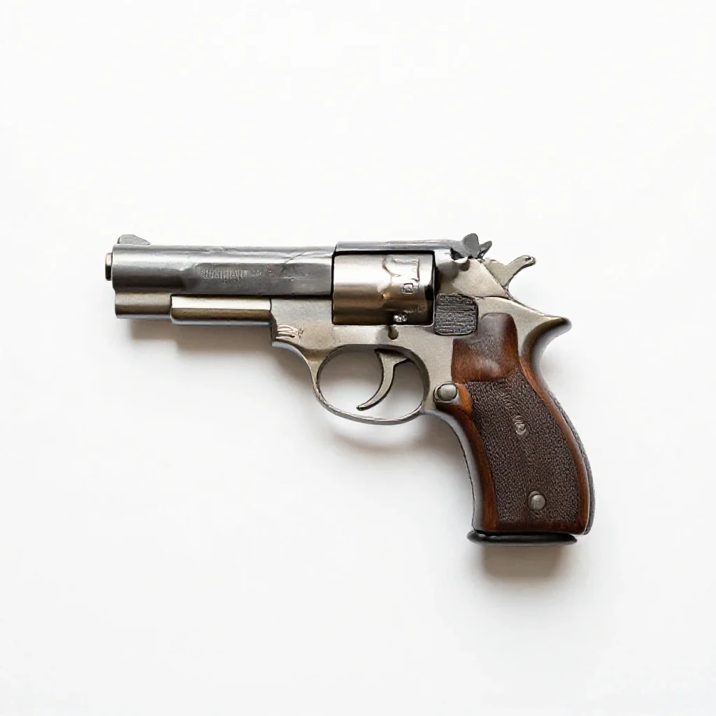 Duelling pistol case isolated on a white background
