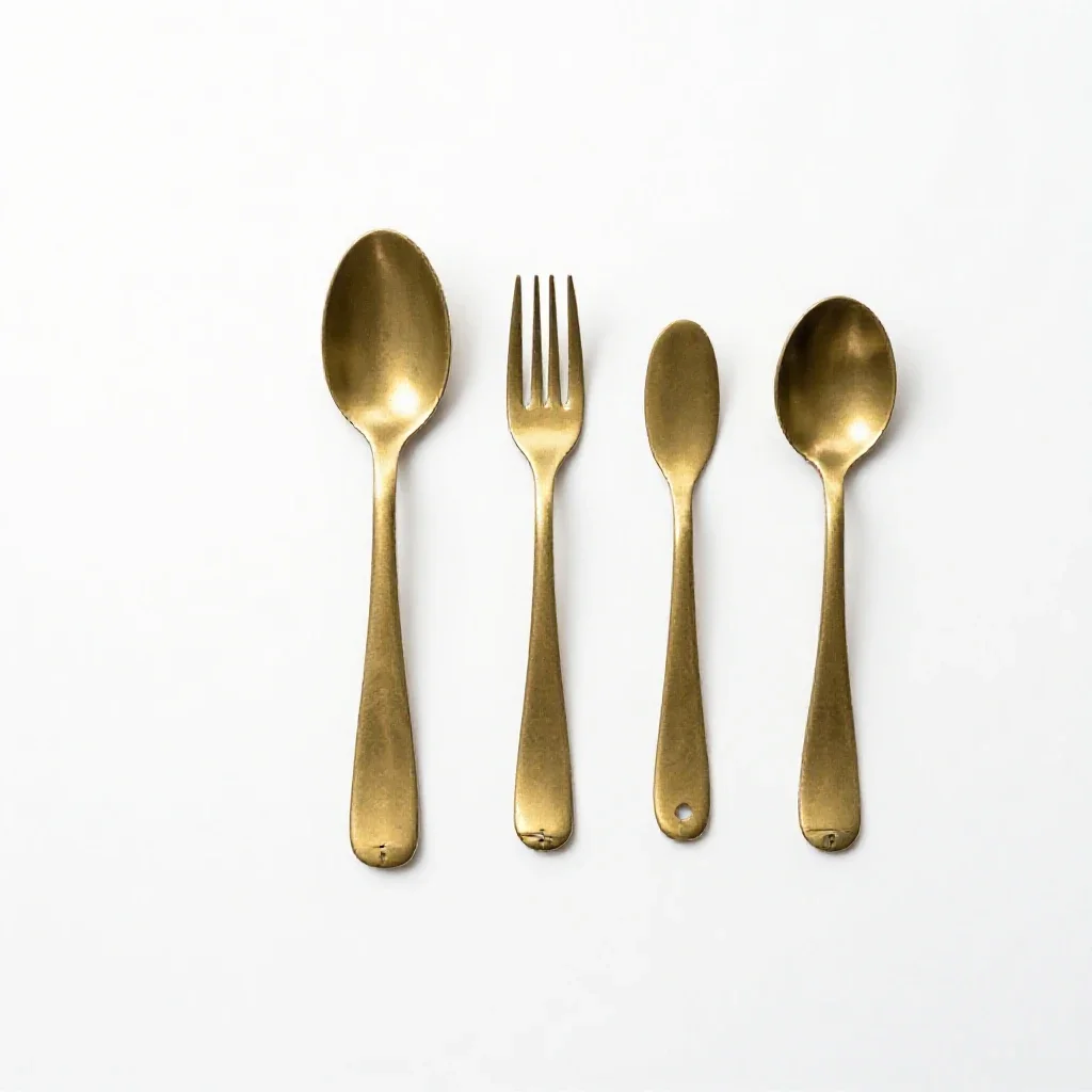Horse brass set isolated on a white background