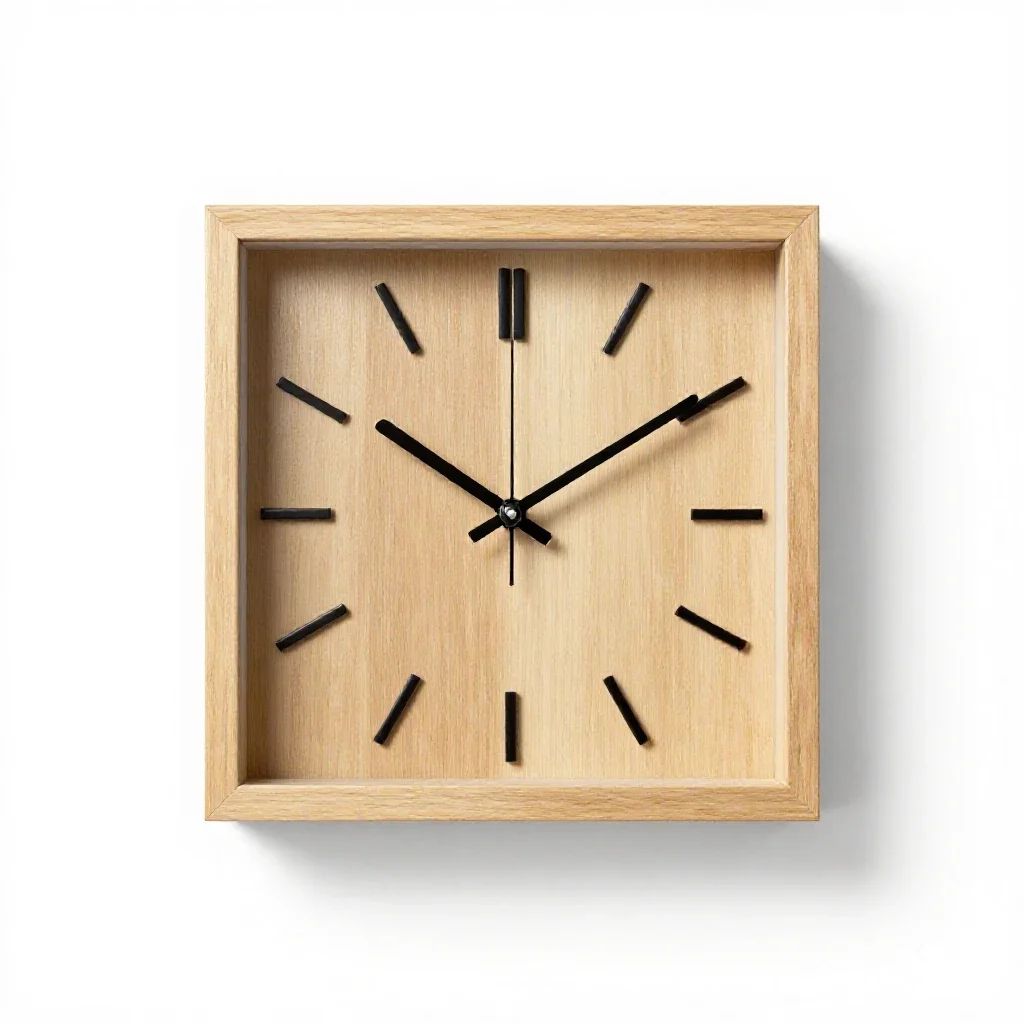 Pendulum wall clock isolated on a white background