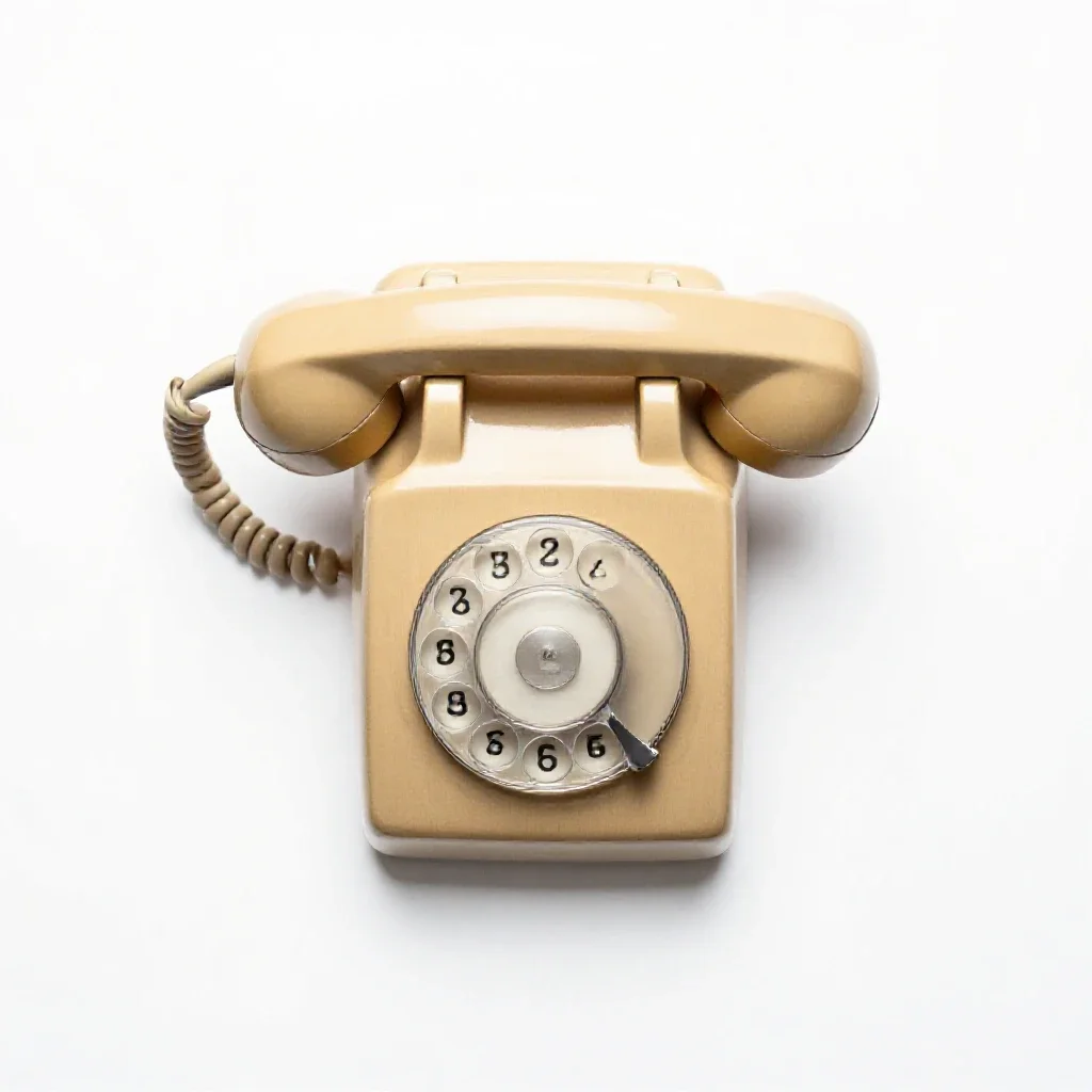 Rotary telephone switchboard isolated on a white background