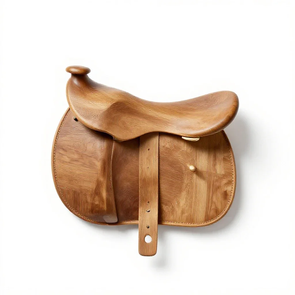 Saddle on a stand isolated on a white background