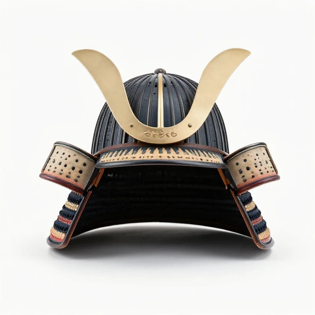 Samurai helmet isolated on a white background