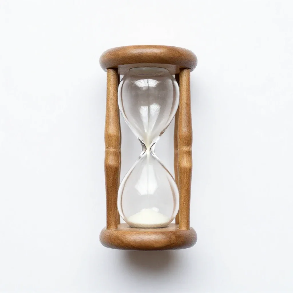 Hourglass isolated on a white background