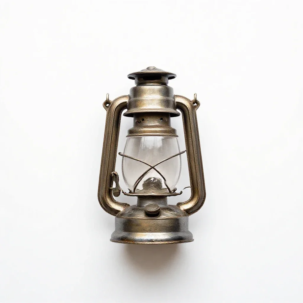 Oil lamp isolated on a white background