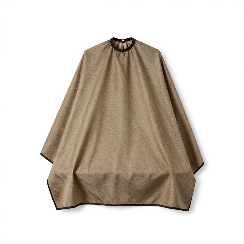 Barber cape folded isolated on a white background