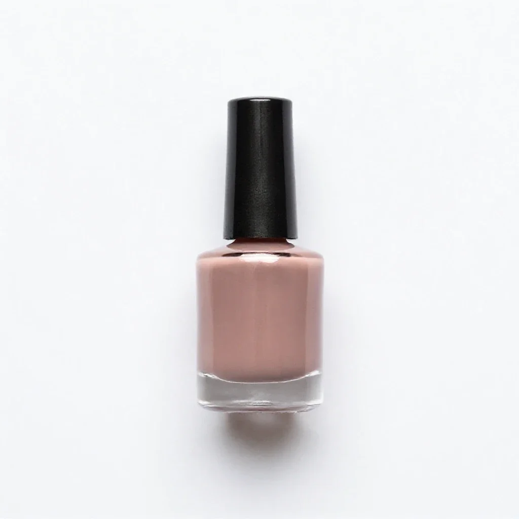Bottle of nail polish isolated on a white background