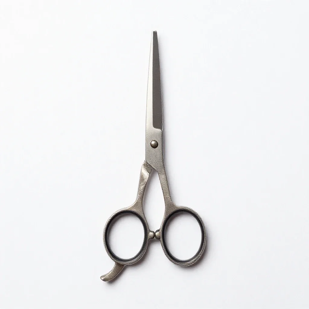 Pair of grooming scissors isolated on a white background