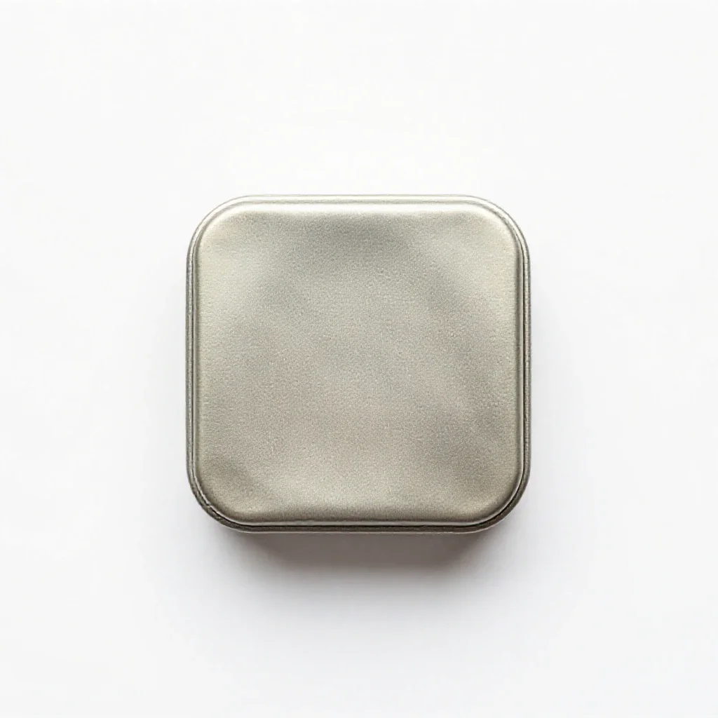 Solid perfume tin isolated on a white background