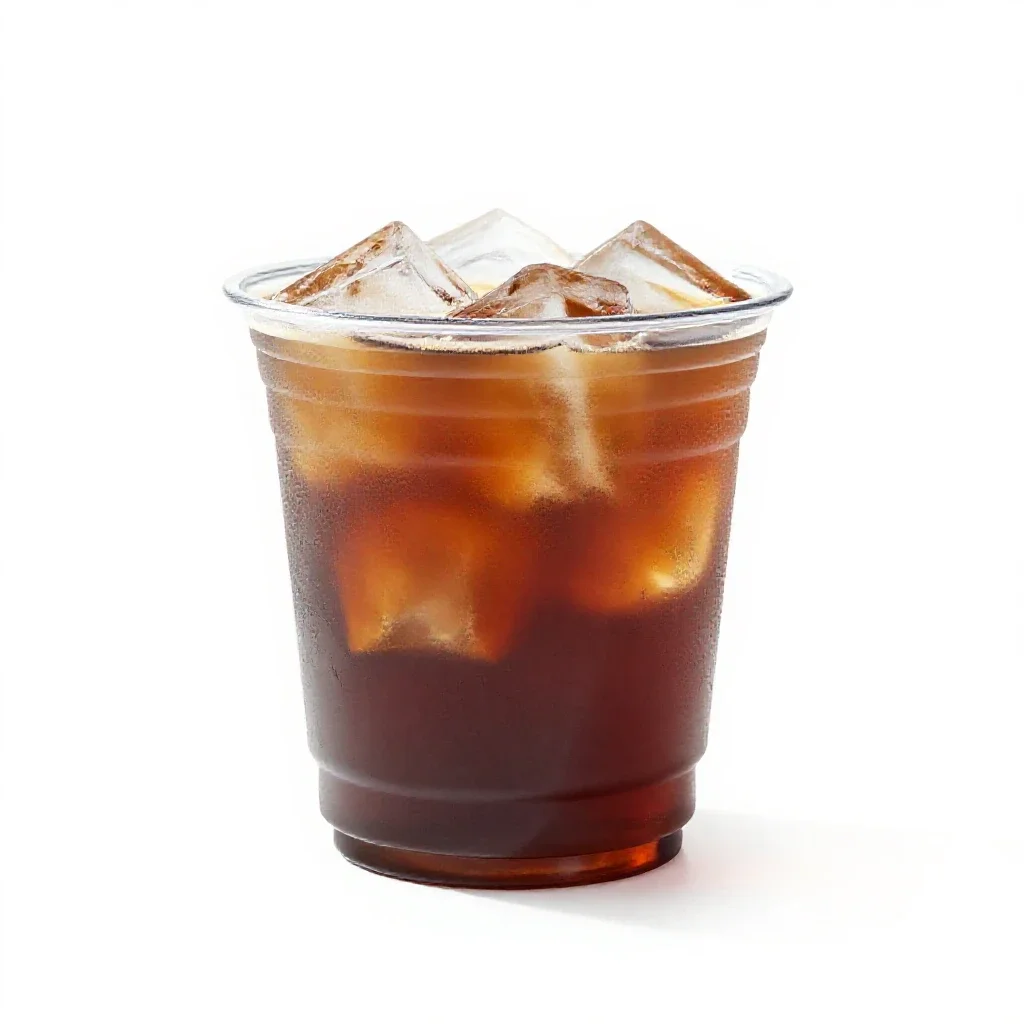 Cold brew over ice isolated on a white background