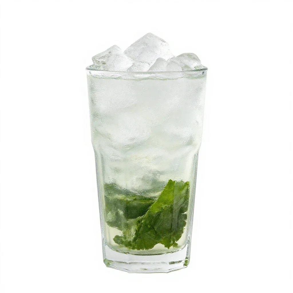 Mojito with crushed ice isolated on a white background