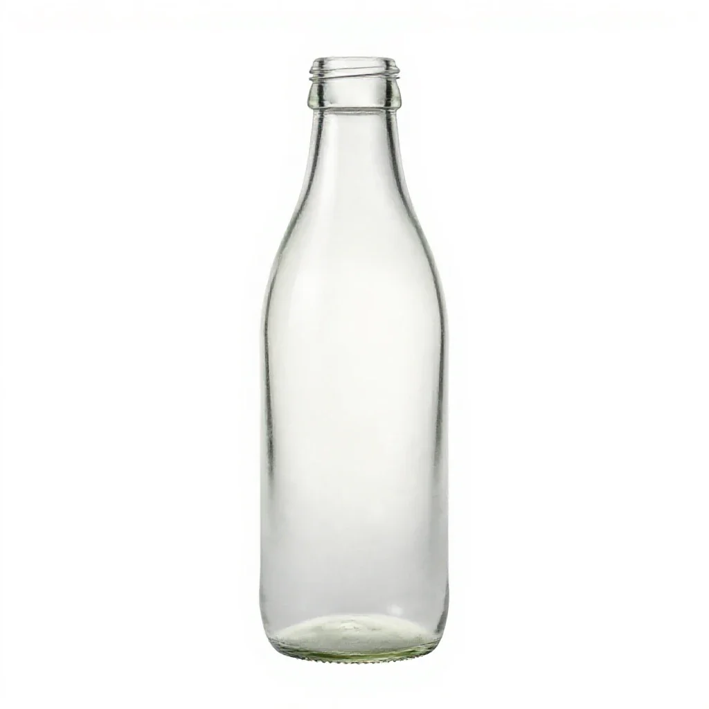 Soju bottle and glass isolated on a white background