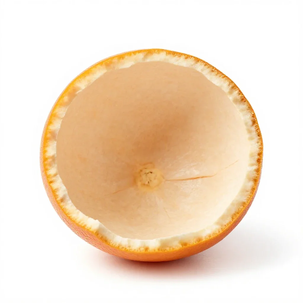 Old fashioned with an orange peel isolated on a white background
