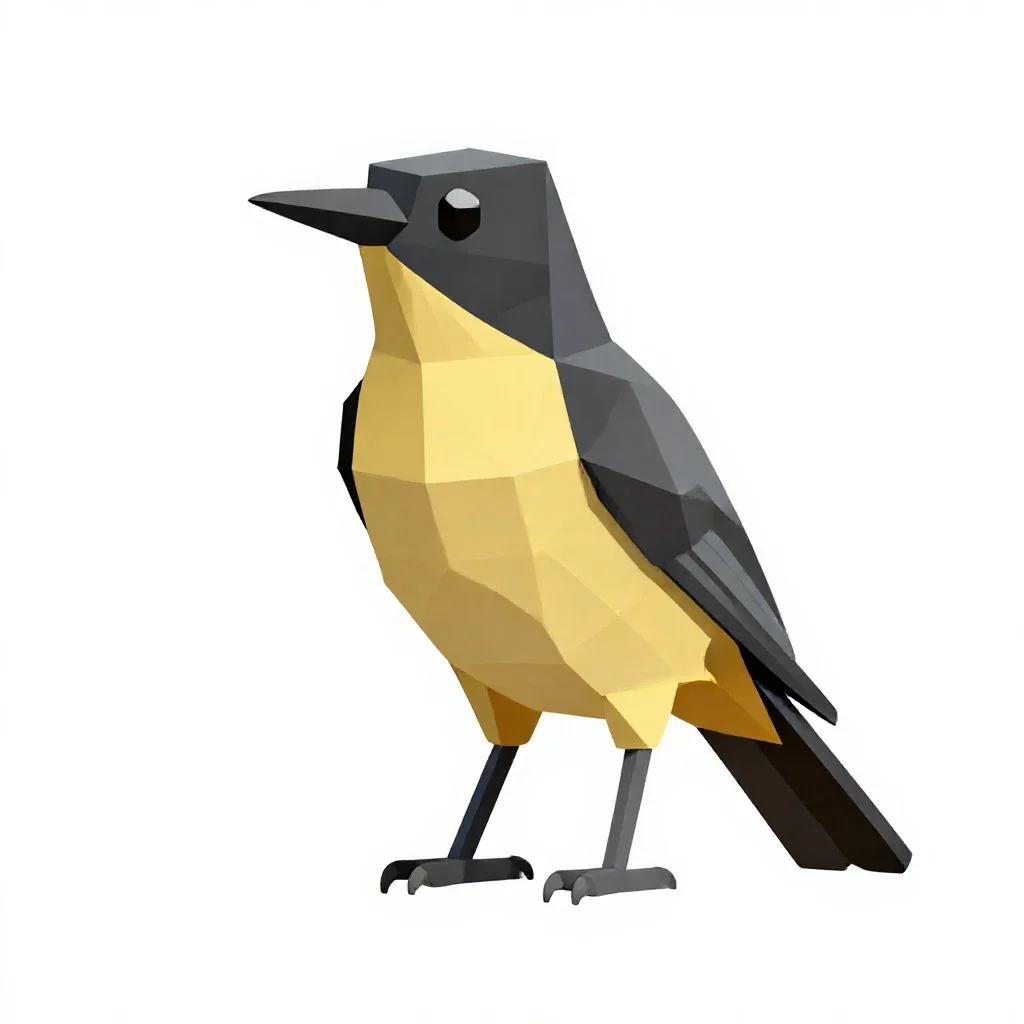 Kingbird isolated on a white background