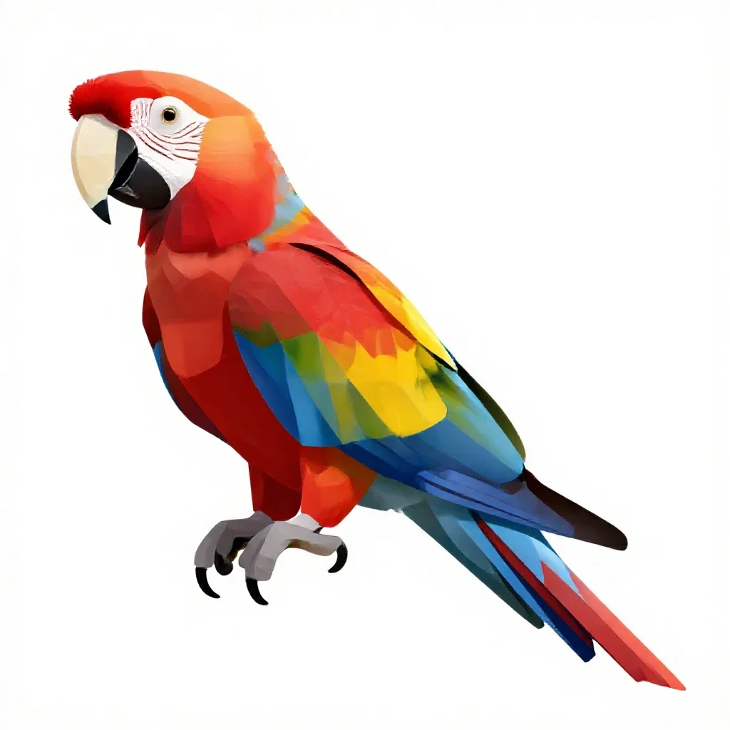 Scarlet macaw isolated on a white background