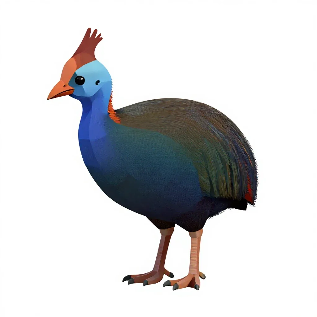 Takahe isolated on a white background
