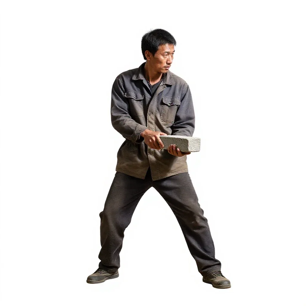 Stone-carver of the mountain halls isolated on a white background