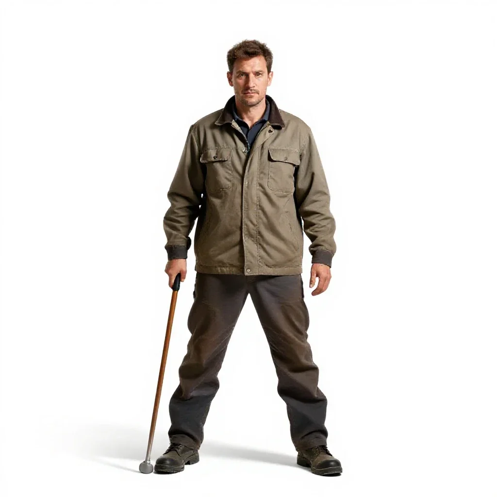 Georgian chimney sweep isolated on a white background