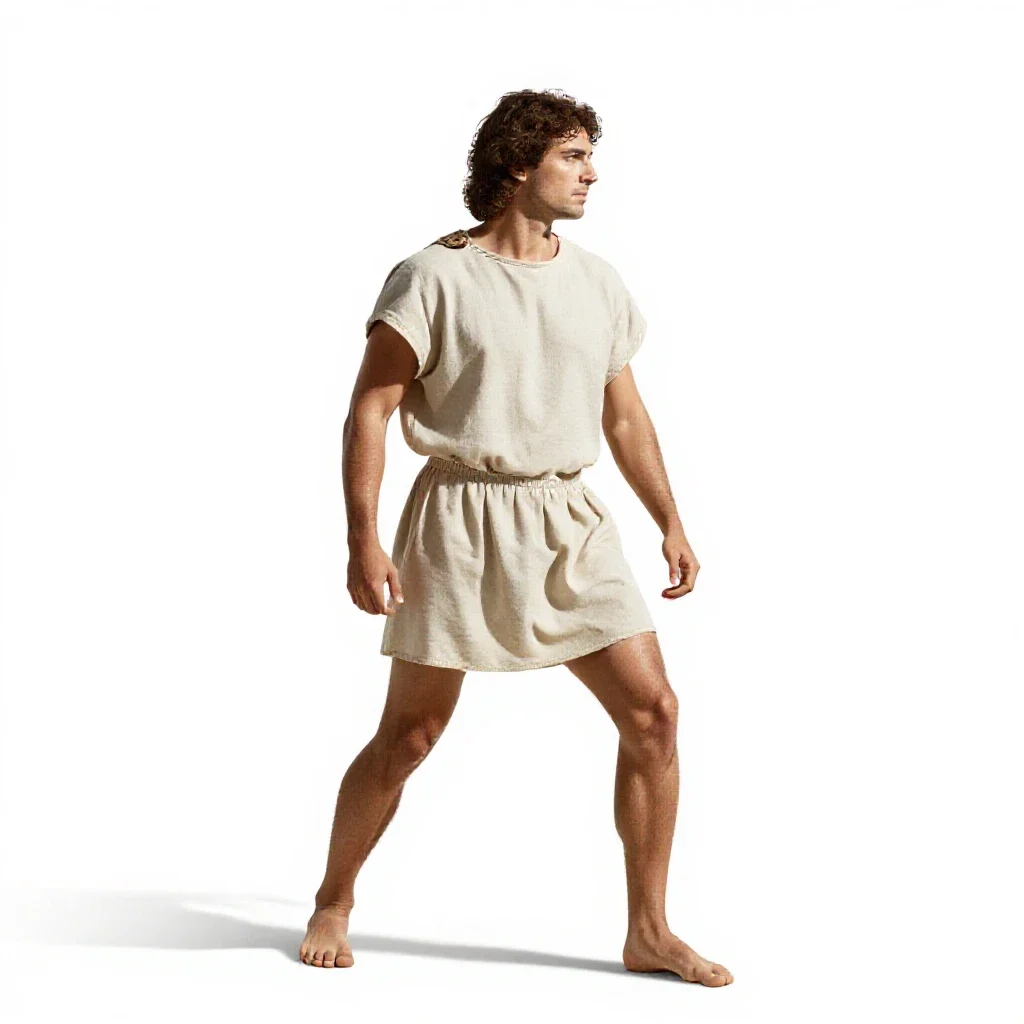 Greek hoplite isolated on a white background