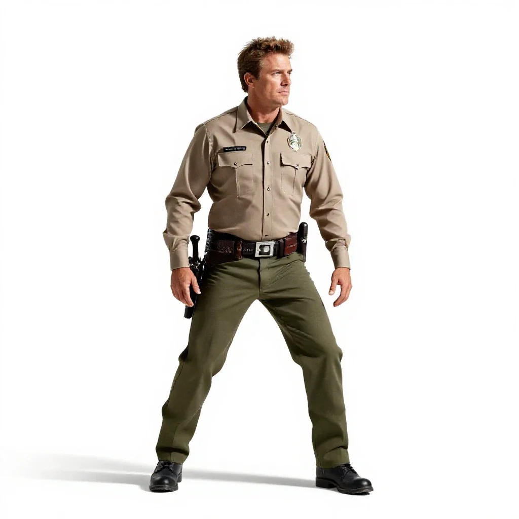 Wild West sheriff isolated on a white background