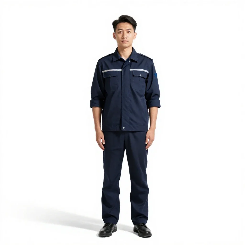 Bus driver in uniform isolated on a white background